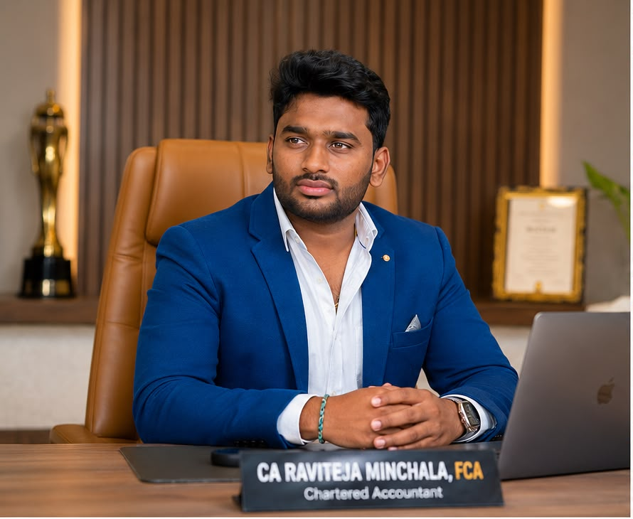 CA Raviteja Minchala FCA M.Com DISA Pursuing Certified Concurrent Auditor photograph